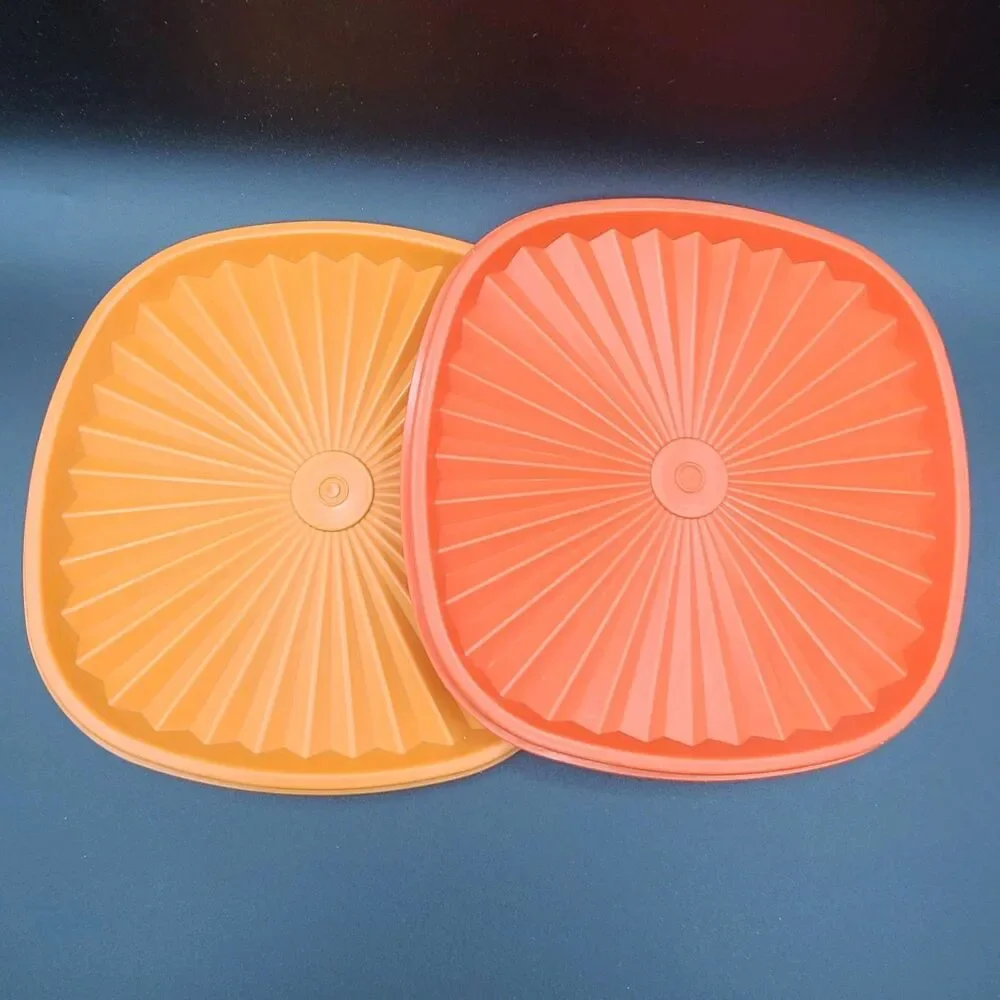 Vintage Lot Of 2 Tupperware Starburst 839 Servalier Bowl LIDS only